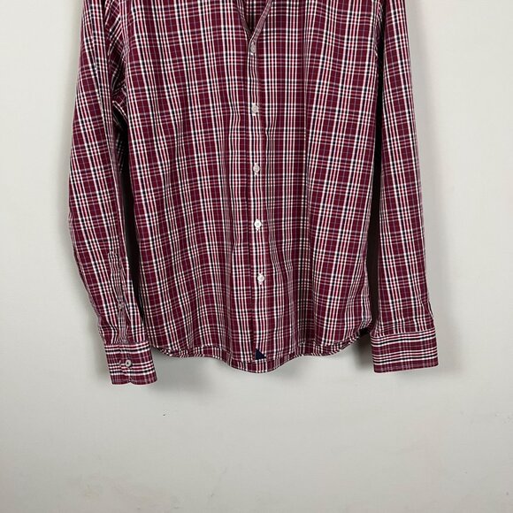 UNTUCkit Wrinkle Free Red Multicolor Plaid Flannel Button Down Shirt Men's L - Picture 5 of 6